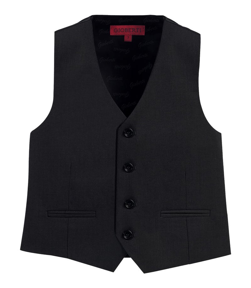 Gioberti 2 Piece Kids Boys Black Vest and Pants Formal Set, 14 - Image 2